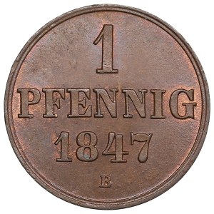 German States, Kingdom of Hannover (Hannover) 1 Pfennig 1847 - Ernst August I (1837-1851)
