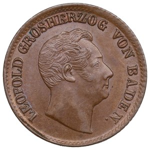 German States, Grand Duchy of Baden (Karlsruhe) 1 Kreuzer 1852 - Leopold I (1830-1852)