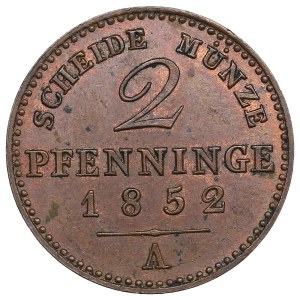 German States, Kingdom of Prussia (Berlin) 2 Pfennige 1852 - Friedrich Wilhelm IV (1840-1861)