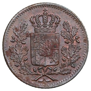 German States, Kingdom of Bavaria (Munich) 1 Heller 1853 - Maximilian II (1848-1864)