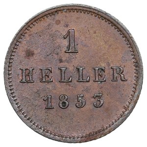 German States, Kingdom of Bavaria (Munich) 1 Heller 1853 - Maximilian II (1848-1864)