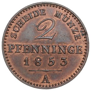 German States, Kingdom of Prussia (Berlin) 2 Pfennige 1853 - Friedrich Wilhelm IV (1840-1861)