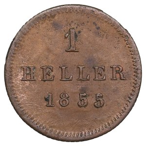 German States, Kingdom of Bavaria (Munich) 1 Heller 1855 - Maximilian II (1848-1864)