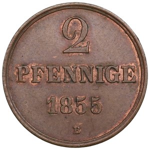 German States, Kingdom of Hannover (Hannover) 2 Pfennige 1855 - George V (1851-1866)