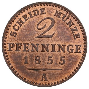 German States, Kingdom of Prussia (Berlin) 2 Pfennige 1855 - Friedrich Wilhelm IV (1840-1861)