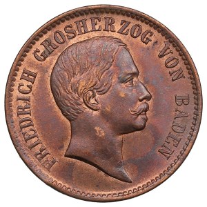 German States, Grand Duchy of Baden (Karlsruhe) 1 Kreuzer 1856 - Friedrich I (1852-1856)