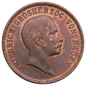 German States, Grand Duchy of Baden (Karlsruhe) 1 Kreuzer 1856 - Friedrich I (1852-1856)