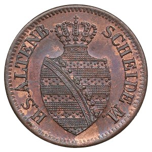 German States, Duchy of Saxe-Altenburg (Dresden) 1 Pfennig 1858 - Ernst I (1853-1908)