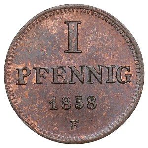 German States, Duchy of Saxe-Altenburg (Dresden) 1 Pfennig 1858 - Ernst I (1853-1908)