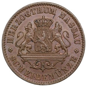 German States, Duchy of Nassau (Wiesbaden) 1 Kreuzer 1859 - Adolf (1839-1866)