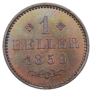 German States, Free City of Frankfurt (Frankfurt am Main) 1 Heller 1859