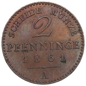 German States, Kingdom of Prussia (Berlin) 2 Pfennige 1861 - Wilhelm I (1861-1888)