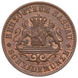 German States, Duchy of Nassau (Wiesbaden) 1 Kreuzer 1862 - Adolf (1839-1866)