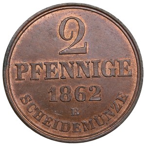 German States, Kingdom of Hannover (Hannover) 2 Pfennige 1862 - George V (1851-1866)
