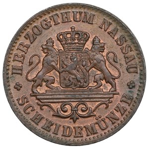 German States, Duchy of Nassau (Wiesbaden) 1 Kreuzer 1863 - Adolf (1839-1866)