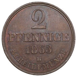 German States, Kingdom of Hannover (Hannover) 2 Pfennige 1863 - George V (1851-1866)