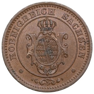 German States, Kingdom of Saxony, Albertinian Line (Dresden) 2 Pfennige 1863 - Johann I (1854-1873)
