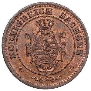 German States, Kingdom of Saxony, Albertinian Line (Dresden) 2 Pfennige 1864 - Johann I (1854-1873)