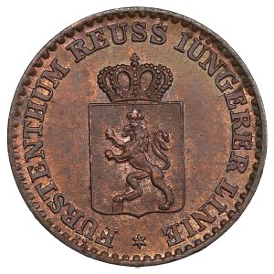 German States, Principality of Reuss-Schleiz (Berlin) 1 Pfennig 1864 - Heinrich LXVII (1854-1867)