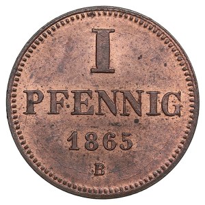 German States, Duchy of Saxe-Altenburg (Dresden) 1 Pfennig 1865 - Ernst I (1853-1908)