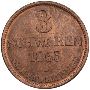 German States, Grand Duchy of Oldenburg (Hannover) 3 Schwaren 1865 - Peter II (1853-1900)