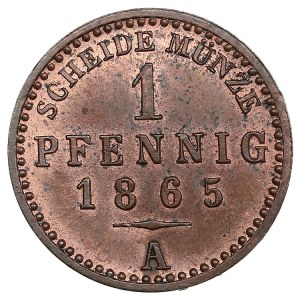 German States, Grand Duchy of Saxe-Weimar-Eisenach (Berlin) 1 Pfennig 1865 - Karl Alexander (1853-1901)