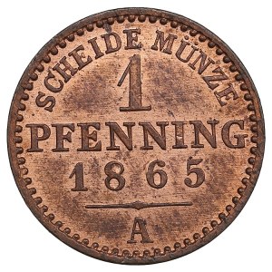 German States, Kingdom of Prussia (Berlin) 1 Pfennig 1865 - Wilhelm I (1861-1888)