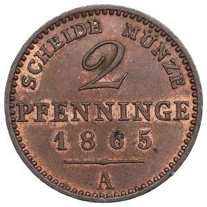 German States, Kingdom of Prussia (Berlin) 2 Pfennige 1865 - Wilhelm I (1861-1888)