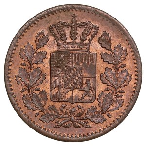 German States, Kingdom of Bavaria (Munich) 1 Pfennig 1866 - Ludwig II (1864-1886)