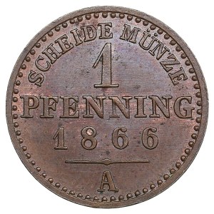 German States, Kingdom of Prussia (Berlin) 1 Pfennig 1866 - Wilhelm I (1861-1888)