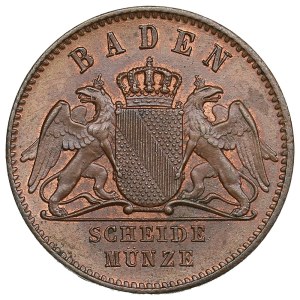 German States, Grand Duchy of Baden (Karlsruhe) 1 Kreuzer 1868 - Friedrich I (1856-1907)