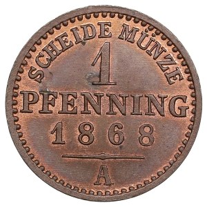German States, Kingdom of Prussia (Berlin) 1 Pfennig 1868 - Wilhelm I (1861-1888)
