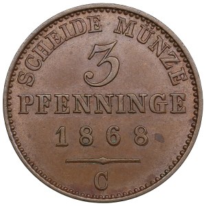 German States, Kingdom of Prussia (Frankfurt am Main) 3 Pfennige 1868 - Wilhelm I (1861-1888)