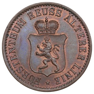 German States, Principality of Reuss-Greiz (Berlin) 3 Pfennige 1868 - Heinrich XXII (1867-1902)