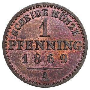 German States, Kingdom of Prussia (Berlin) 1 Pfennig 1869 - Wilhelm I (1861-1888)