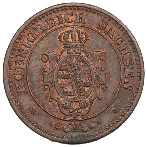 German States, Kingdom of Saxony, Albertinian Line (Dresden) 2 Pfennige 1869 - Johann I (1854-1873)