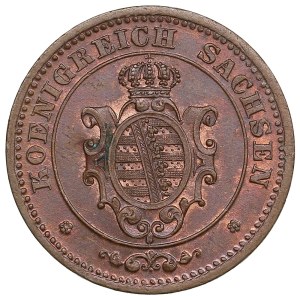 German States, Kingdom of Saxony, Albertinian Line (Dresden) 2 Pfennige 1869 - Johann I (1854-1873)