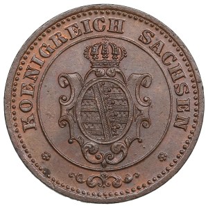 German States, Kingdom of Saxony, Albertinian Line (Dresden) 2 Pfennige 1869 - Johann I (1854-1873)