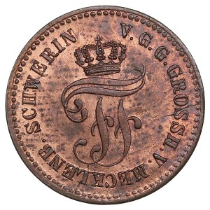 German States, Grand Duchy of Mecklenburg-Schwerin (Dresden) 1 Pfennig 1872 - Friedrich Franz II (1842-1883)