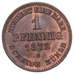German States, Grand Duchy of Mecklenburg-Schwerin (Dresden) 1 Pfennig 1872 - Friedrich Franz II (1842-1883)