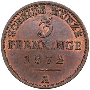 German States, Kingdom of Prussia (Berlin) 3 Pfennige 1872 - Wilhelm I (1861-1888)
