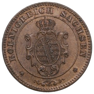 German States, Kingdom of Saxony, Albertinian Line (Dresden) 1 Pfennig 1873 - Johann I (1854-1873)