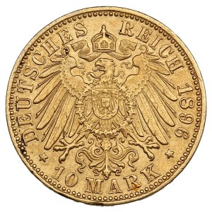 German States, Kingdom of Württemberg (Stuttgart) 10 Mark 1896 - Wilhelm II (1891-1918)