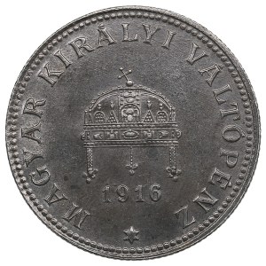 Austro-Hungarian Empire, Hungary (Kremnica) 20 Filler 1916 - Karl I (1916-1918)