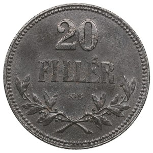 Austro-Hungarian Empire, Hungary (Kremnica) 20 Filler 1916 - Karl I (1916-1918)