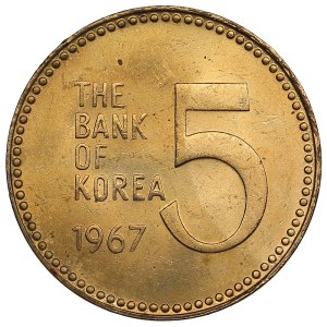 South Korea (Daejeon) 5 Won 1967