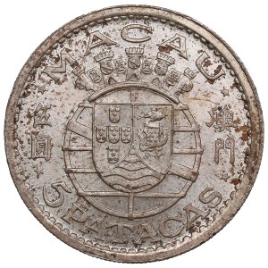 Macau 5 Patacas 1952