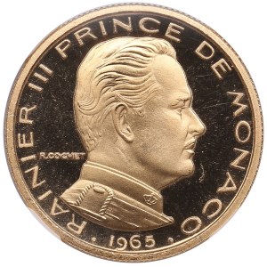 Monaco (Paris Mint) ½ Franc 1965 ESSAI - Rainier III (1949-2005) - NGC PF 69 ULTRA CAMEO
