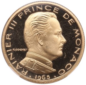 Monaco (Paris Mint) ½ Franc 1965 ESSAI - Rainier III (1949-2005) - NGC PF 69 ULTRA CAMEO