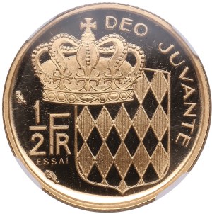 Monaco (Paris Mint) ½ Franc 1965 ESSAI - Rainier III (1949-2005) - NGC PF 69 ULTRA CAMEO